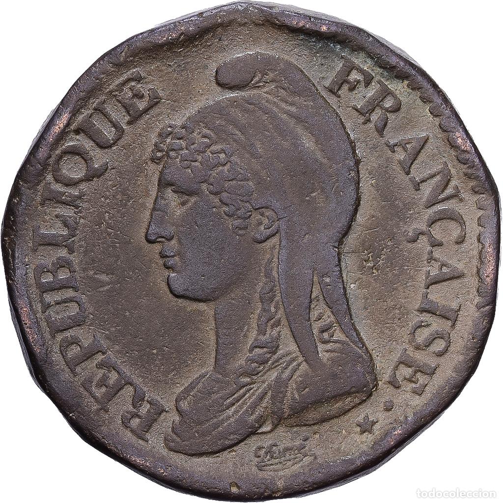 Monedas antiguas de Europa: [#1552407] Francia, Decime, Dupr&eacute;, AN 7, Lille, Poids Lourd, Bronce, MBC, Gadoury:187