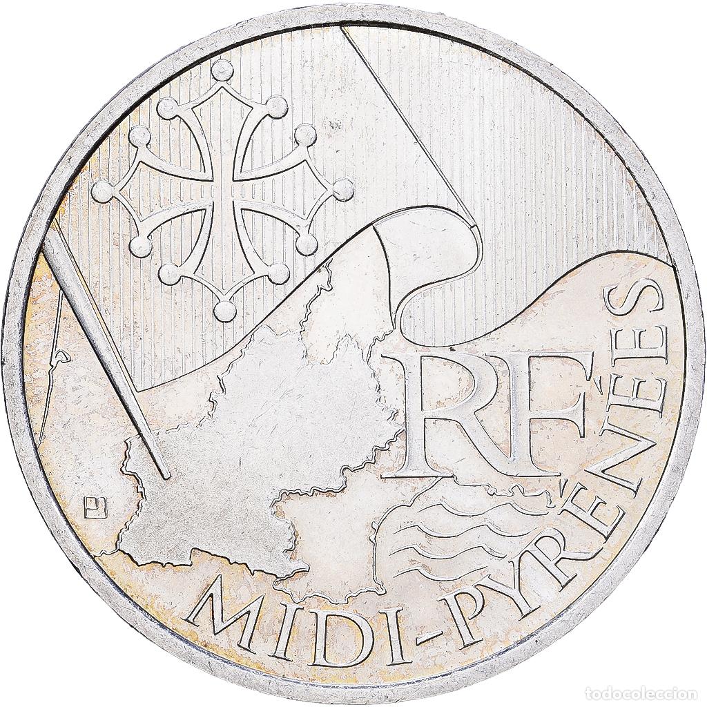 Monedas antiguas de Europa: [#1552413] Francia, 10 Euro, Midi-Pyr&eacute;n&eacute;es, 2010, Paris, Plata, EBC, KM:1663