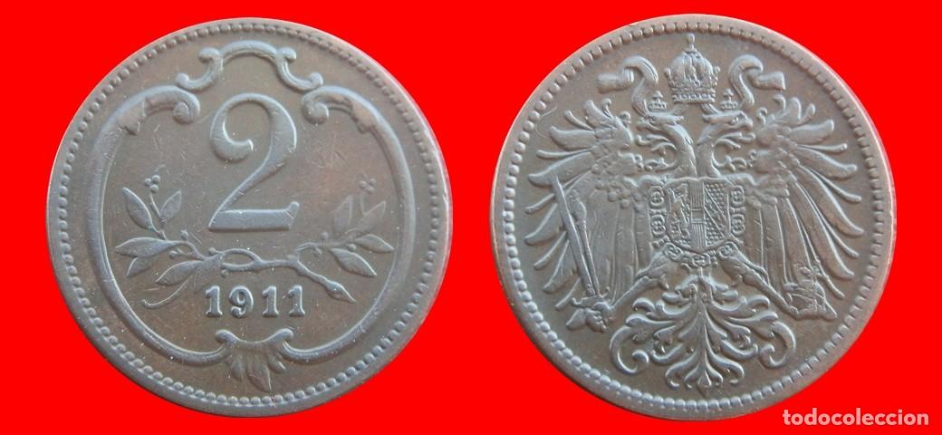Monedas antiguas de Europa: 2 HELLER 1911 AUSTRIA-155846