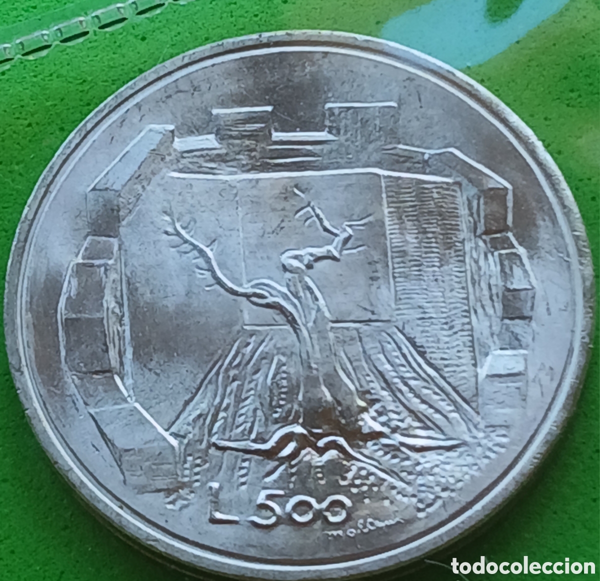 Monedas antiguas de Europa: San Marino 500 liras 1976 km#58 Rep&uacute;blica/ plata.