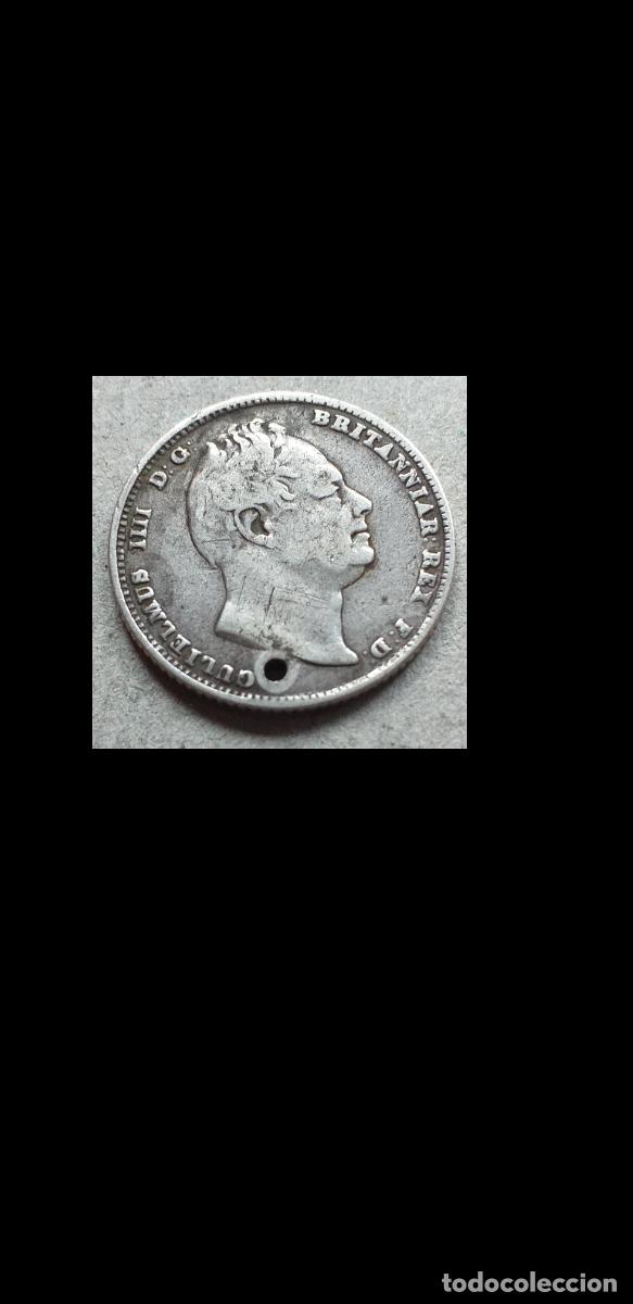 Monedas antiguas de Europa: Six pence plata 1834