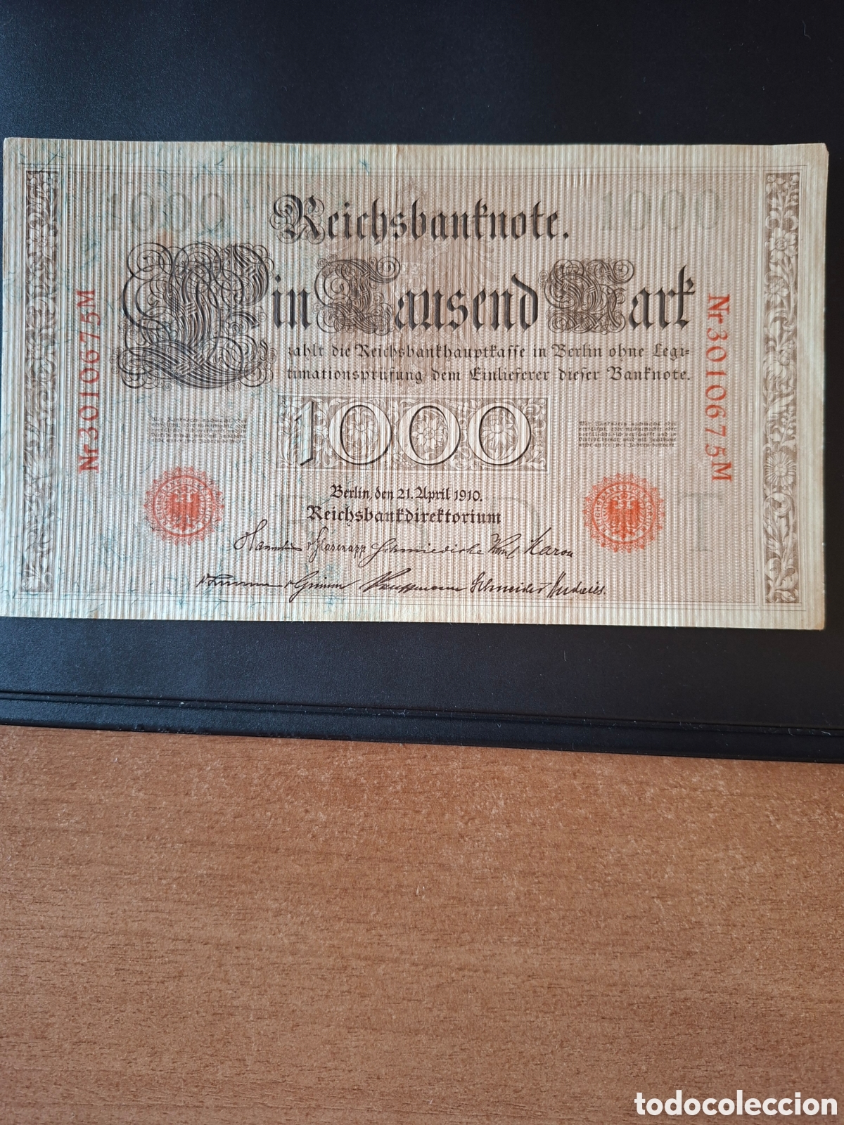 Monedas antiguas de Europa: Billete de 1000 marcos imperial de 1910