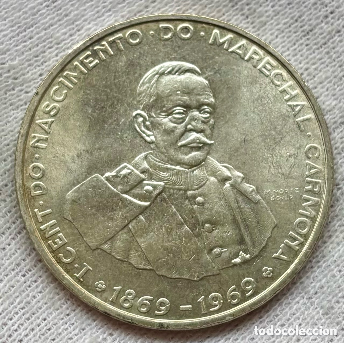 Monedas antiguas de Europa: Moneda PLATA PORTUGAL 50 Escudos 1969. Marechal Carmona