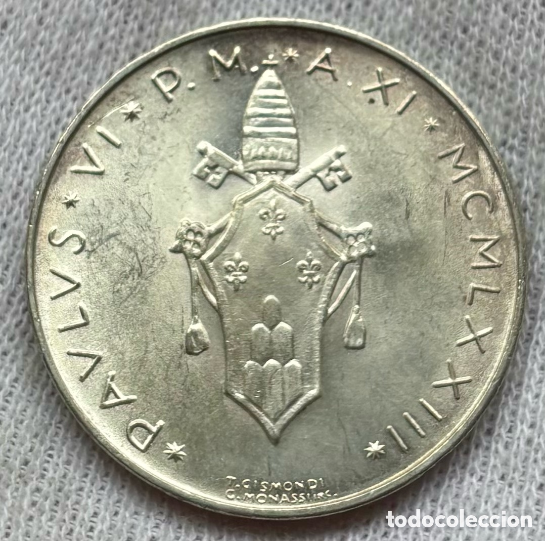 Monedas antiguas de Europa: Moneda PLATA VATICANO 500 Liras 1973