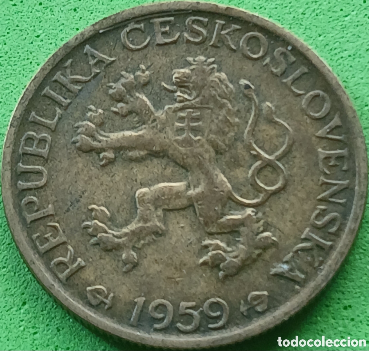Monedas antiguas de Europa: Checoslovaquia 1 corona 1959 km#46