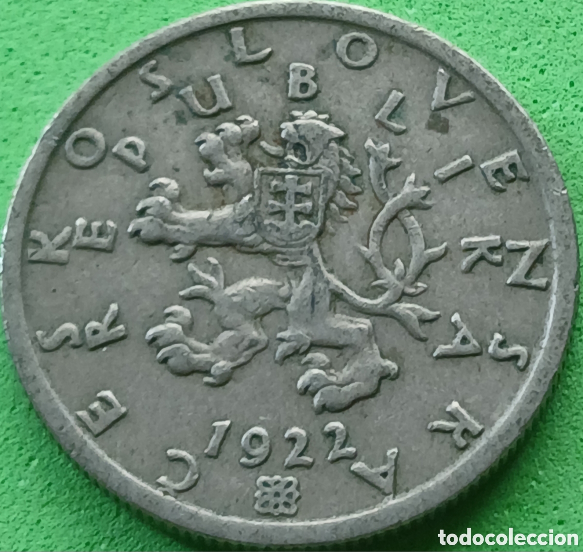 Monedas antiguas de Europa: Checoslovaquia 50 hellers 1922 km#2