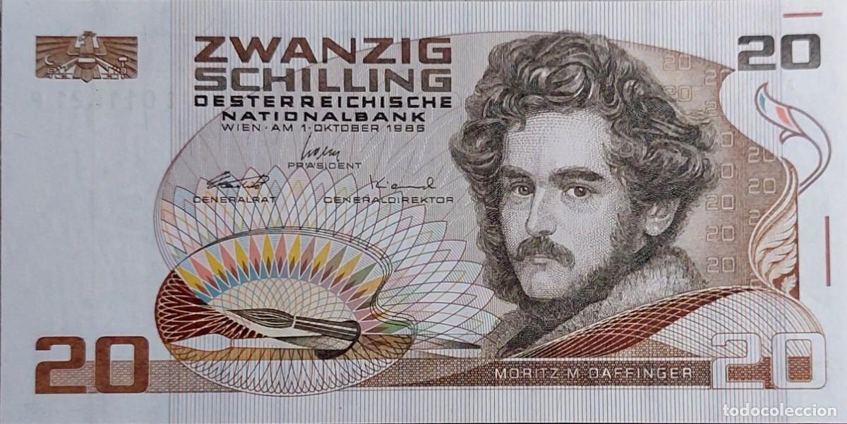 Monedas antiguas de Europa: LOTE DE 4 BILLETES ( AUSTRIA ) 1984-86 VALORES 20-50-100-500 SCHILLING UNC.