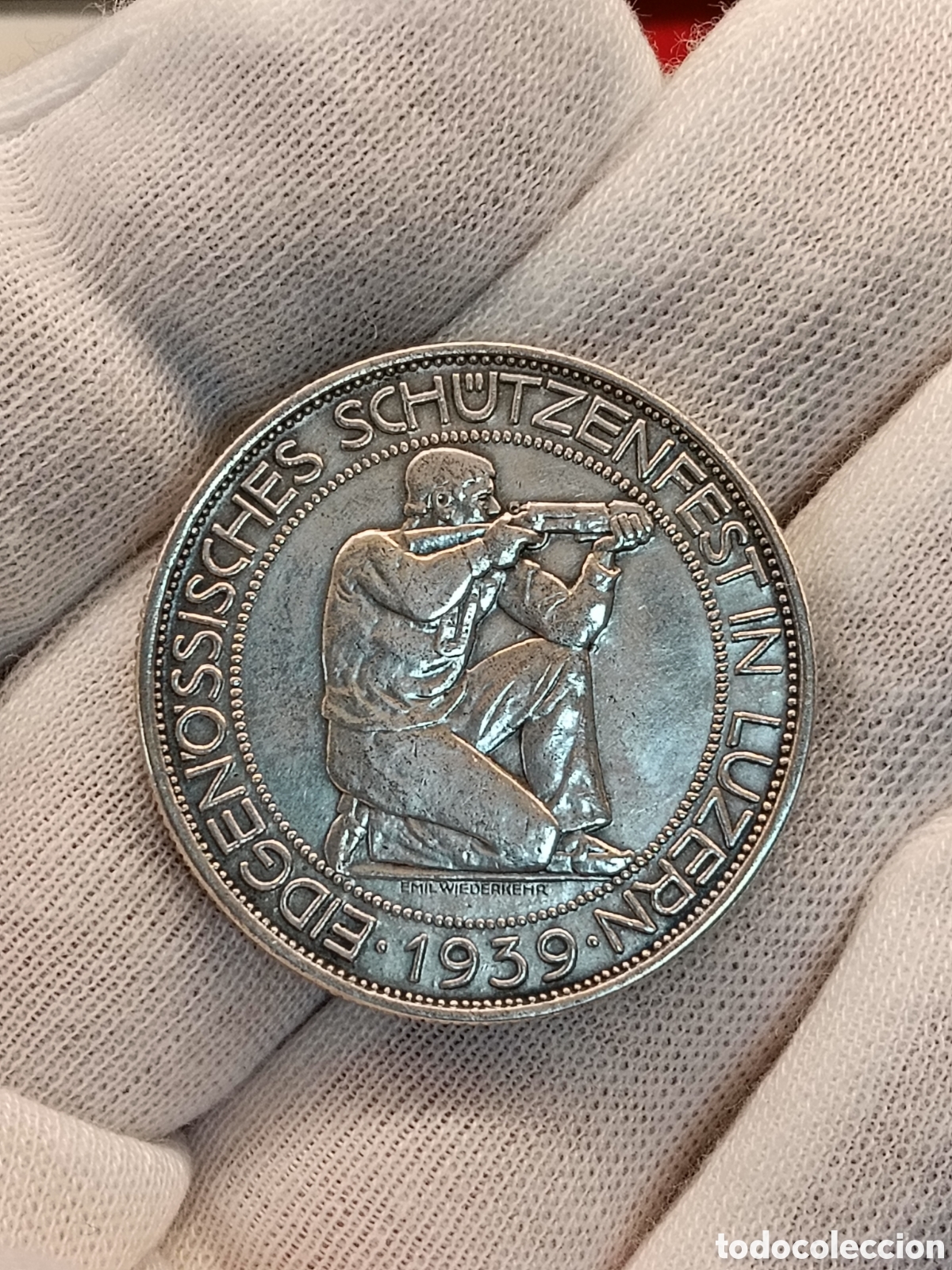 Monedas antiguas de Europa: SUIZA 5 FRANCOS A&Ntilde;O 1939. FESTIVAL DE TIRO . LUCERNA
