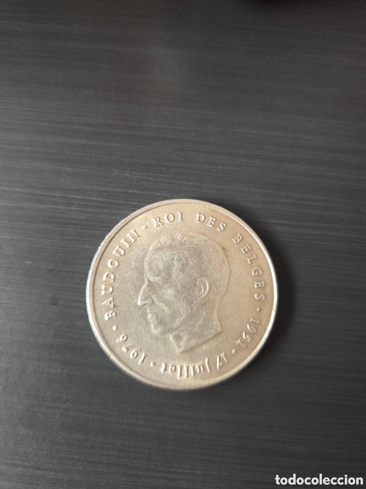 Monedas antiguas de Europa: B&eacute;lgica 250 francos 1976 - Balduino I - Plata 835 - 25 aniversario