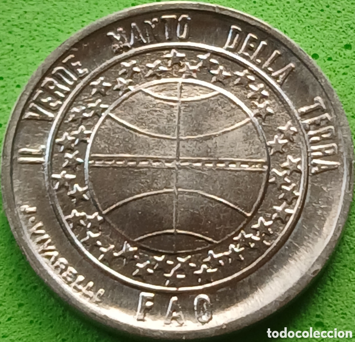 Monedas antiguas de Europa: San Marino 1 lira 1977 km#63 Ecolog&iacute;a/ FAO