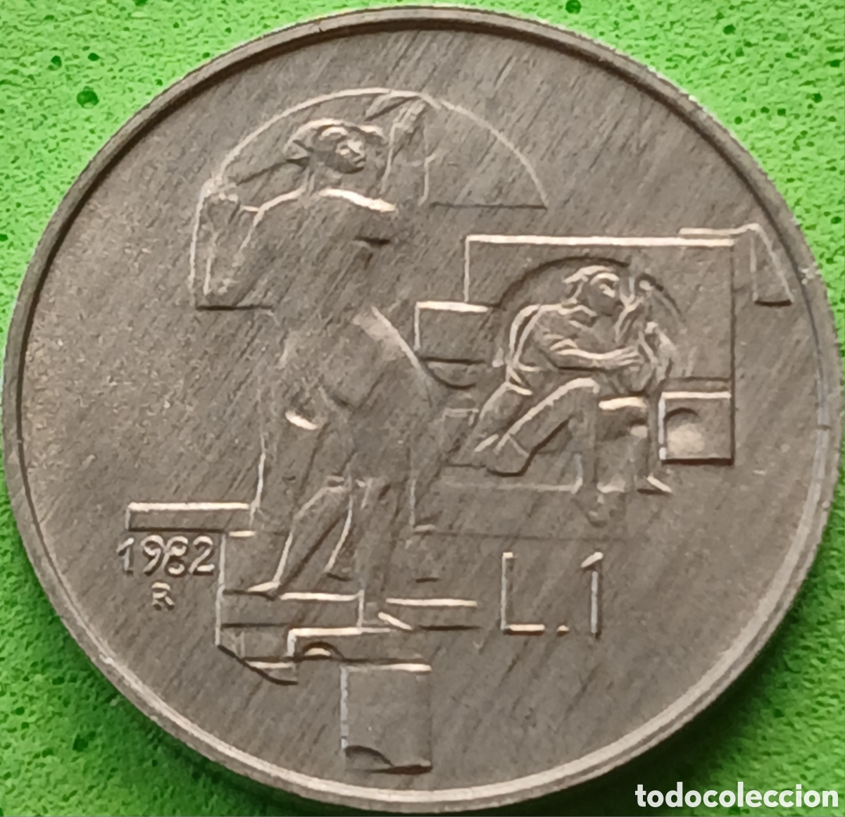 Monedas antiguas de Europa: San Marino 1 lira 1982 km#131 Logros Sociales