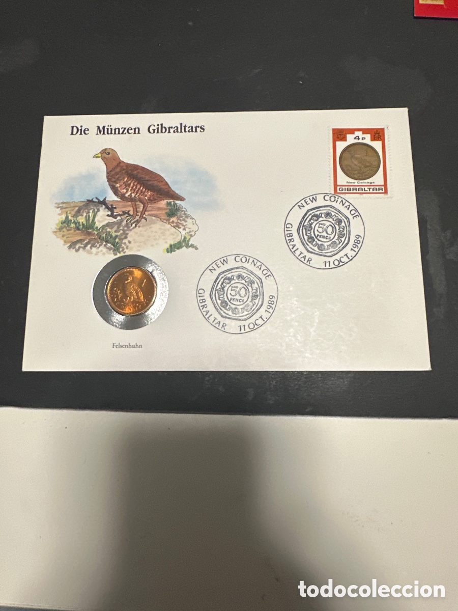 Monedas antiguas de Europa: Moneda de Gibraltar de 1 pence a&ntilde;o 1990, sin circular
