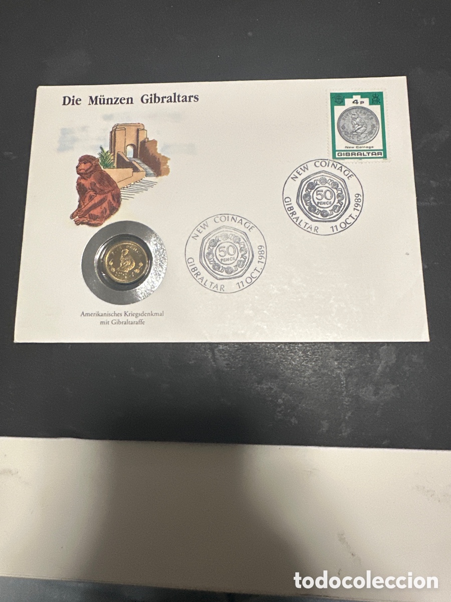 Monedas antiguas de Europa: Moneda de Gibraltar de 5 pence a&ntilde;o 1990, sin circular