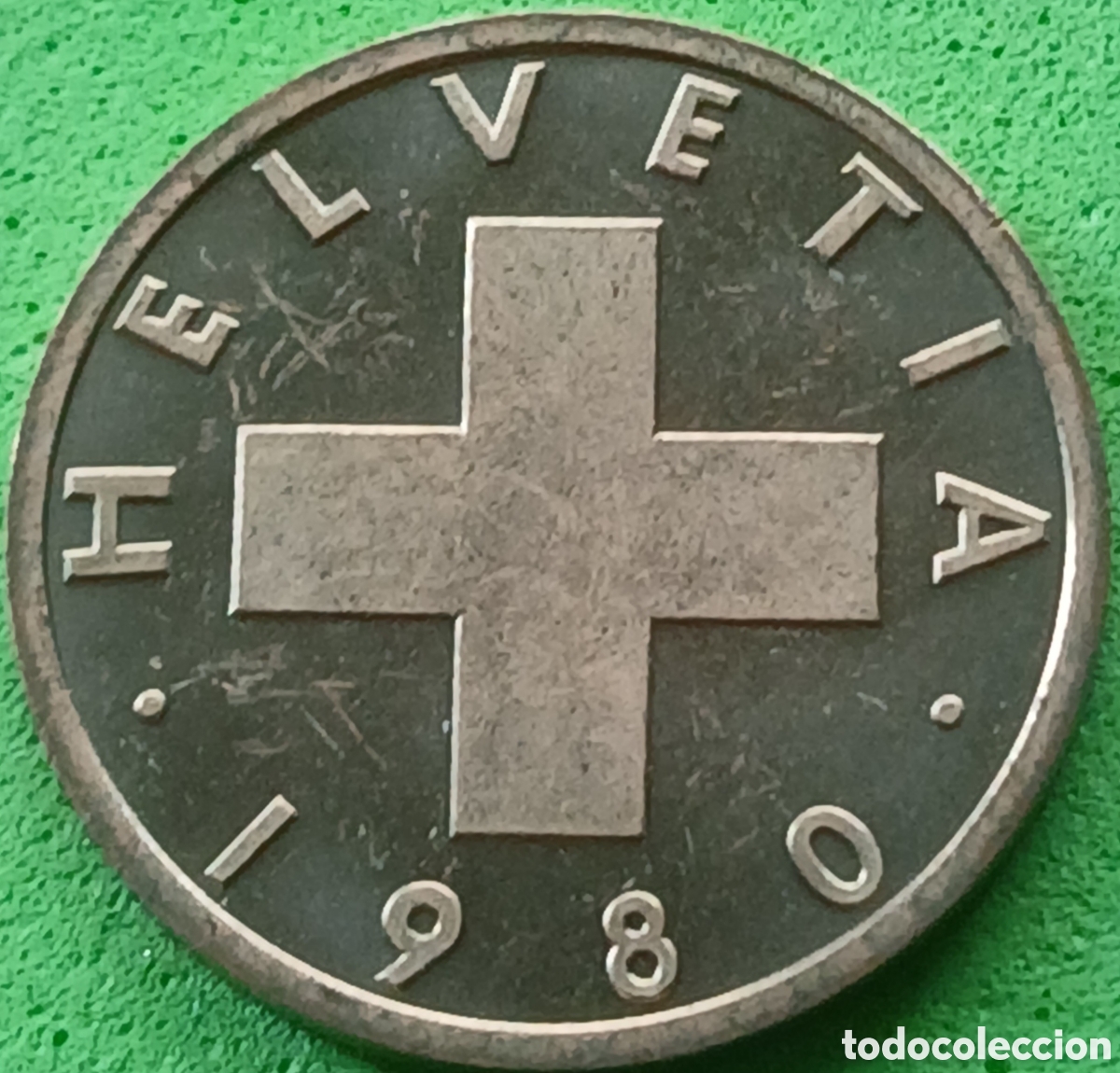 Monedas antiguas de Europa: Suiza 1 c&eacute;ntimo 1980 km#46 ESCASA!!