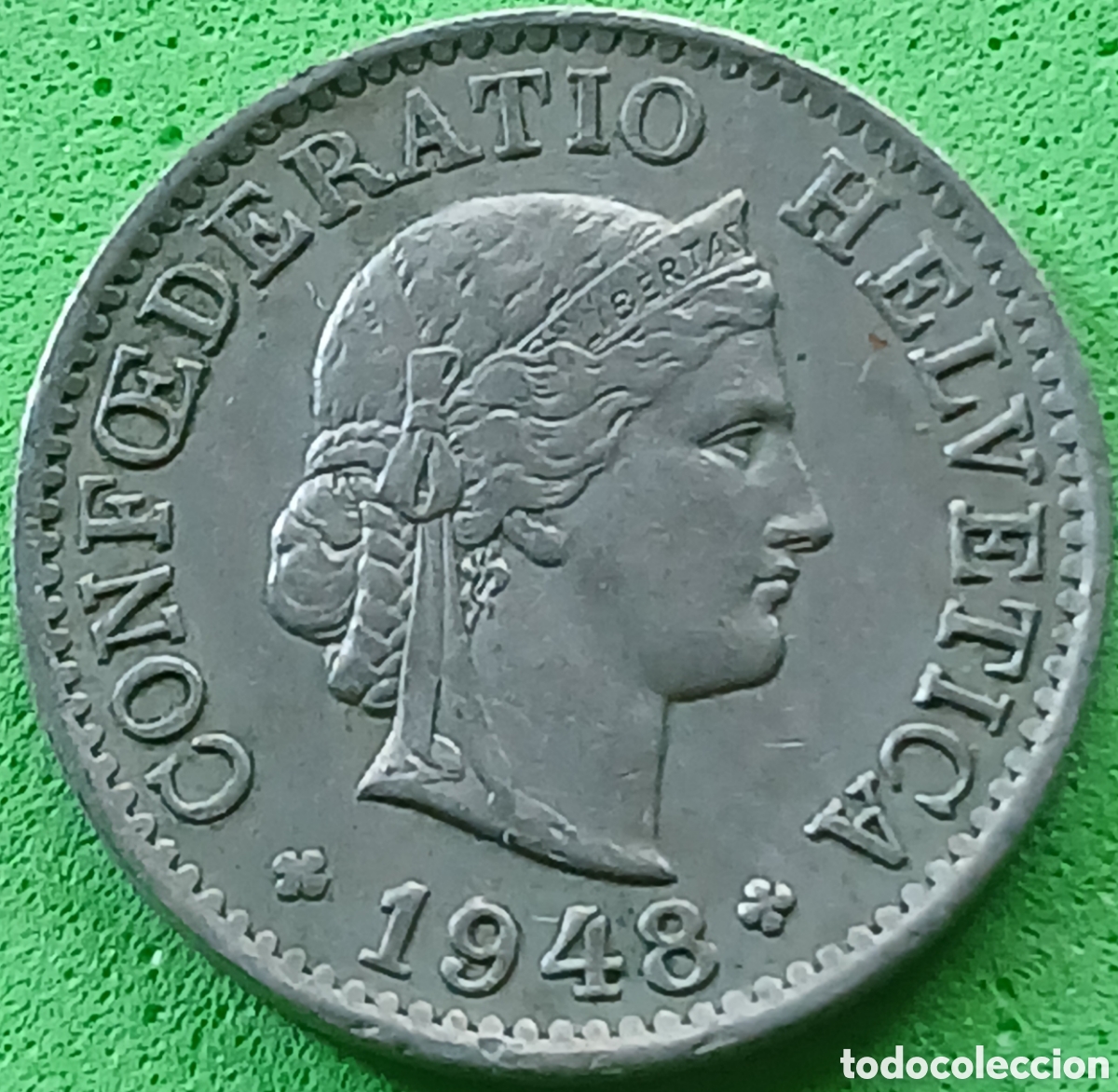 Monedas antiguas de Europa: Suiza 5 c&eacute;ntimos 1948 km#26