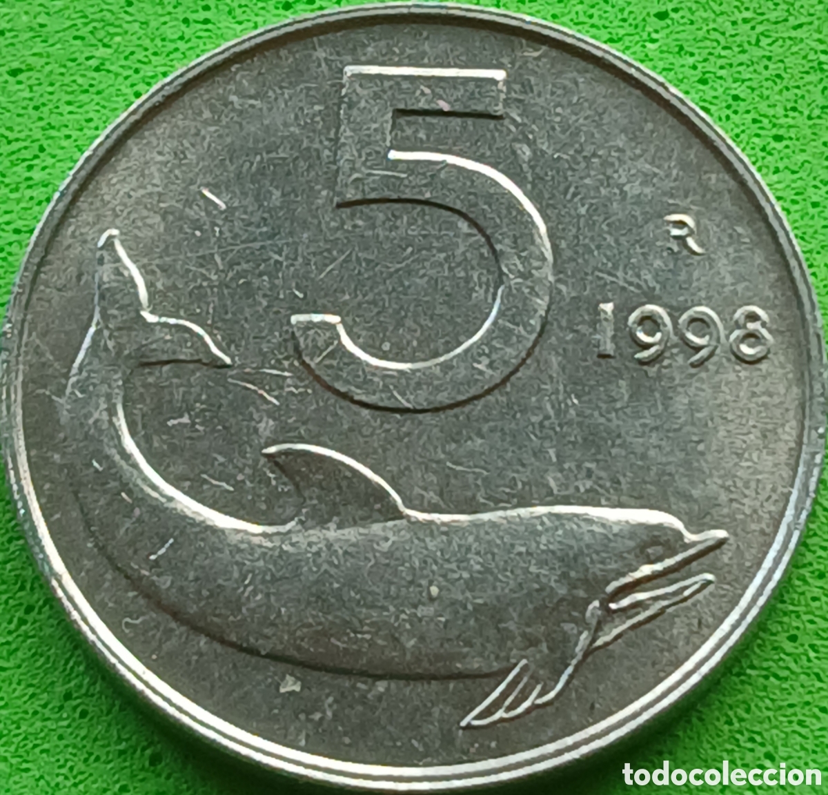 Monedas antiguas de Europa: Italia 5 liras 1998 km#92 poco com&uacute;n