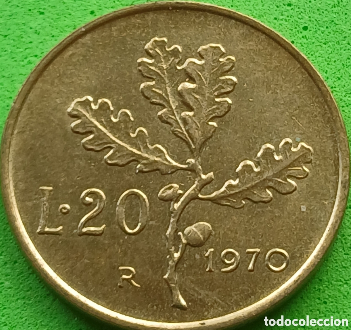 Monedas antiguas de Europa: Italia 20 liras 1970 km#97 ceca &rdquo;R&rdquo;