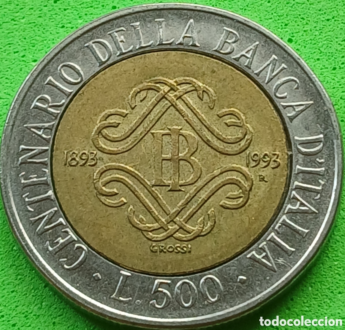 Monedas antiguas de Europa: Italia 500 liras 1993 km#160 Banco de Italia
