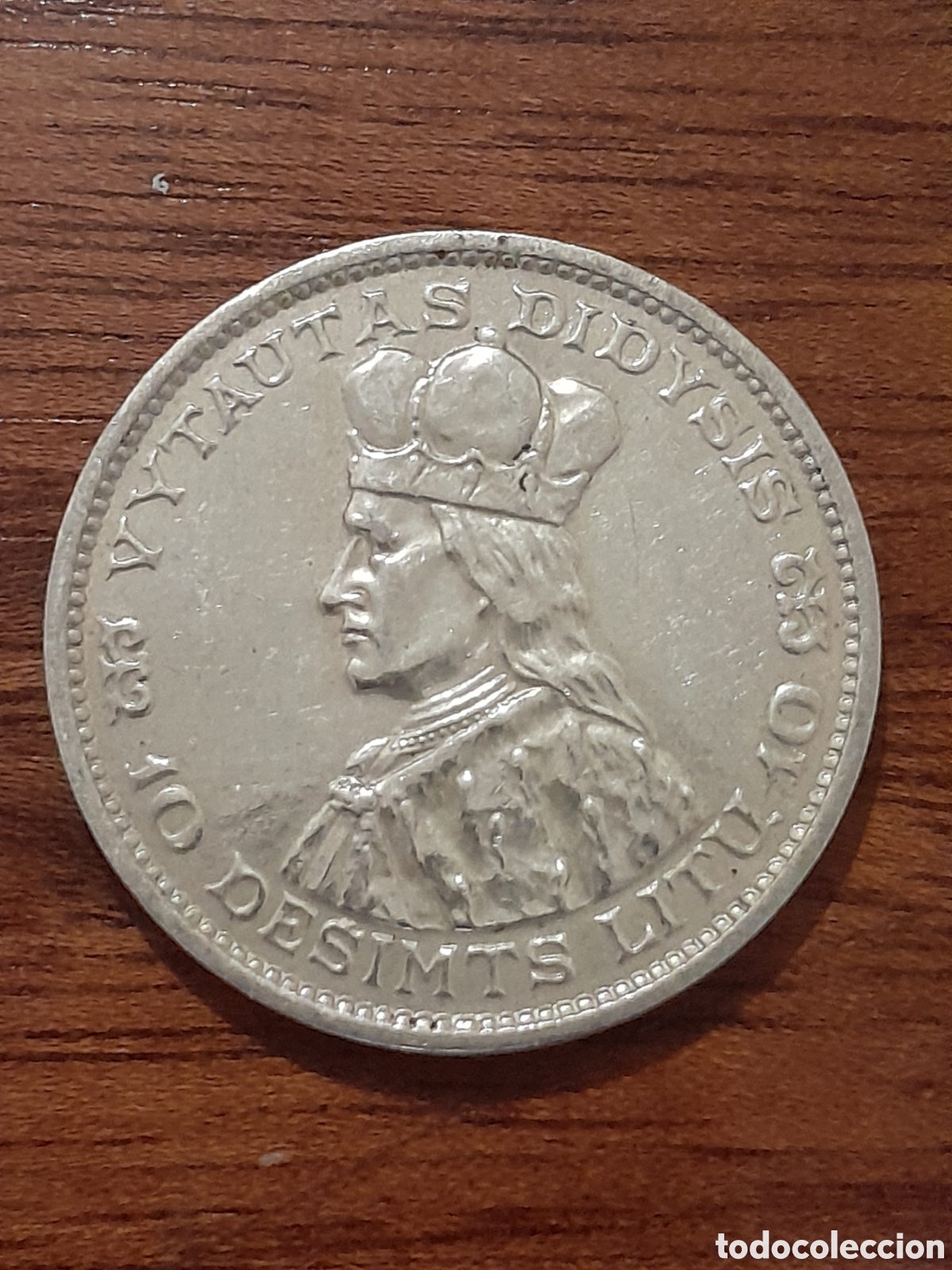 Alte M&uuml;nzen aus Europa: Lituania, Moneda de plata 10 Litu 1936 (Vytautas)