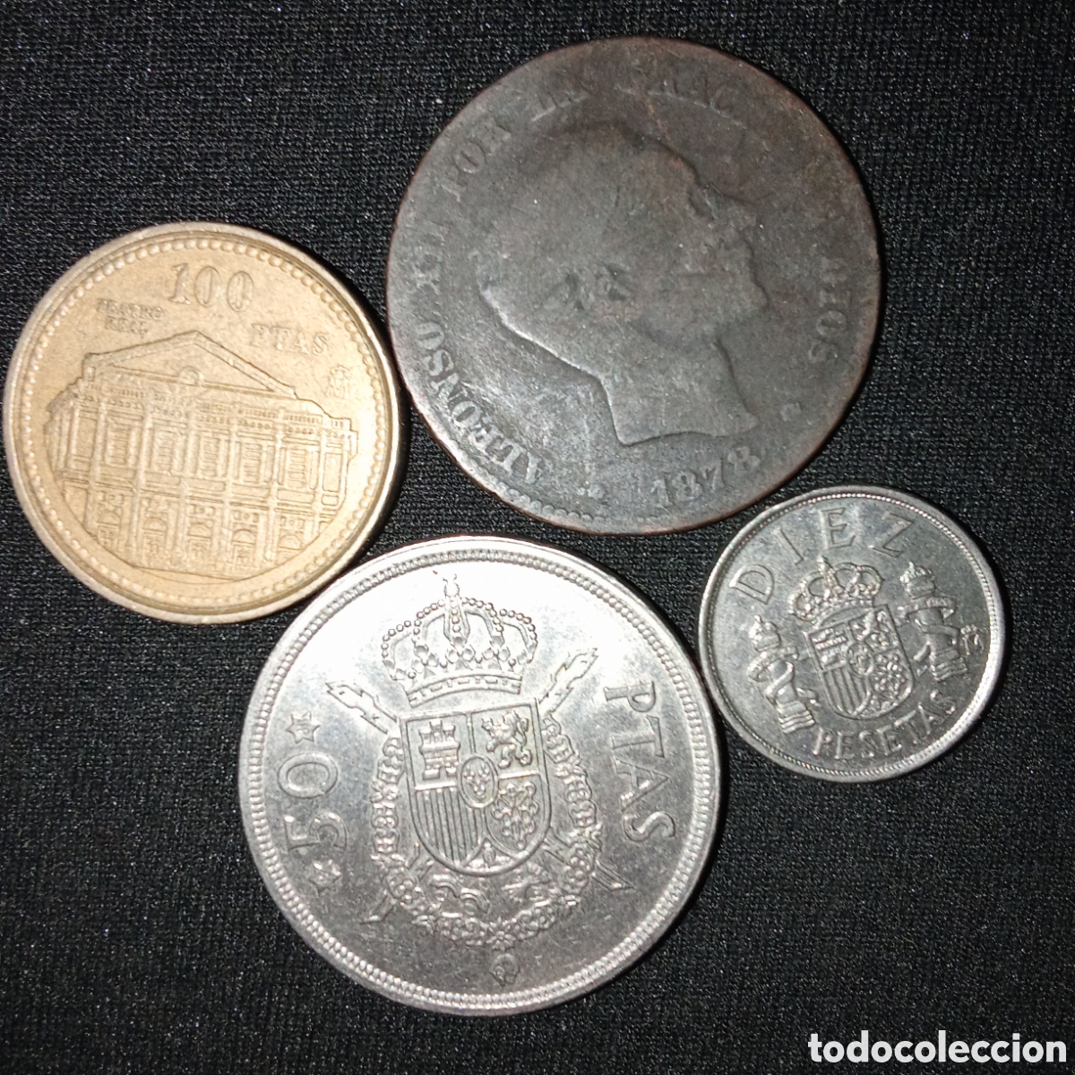 Monedas antiguas de Europa: Espa&ntilde;a 4 monedas distintas