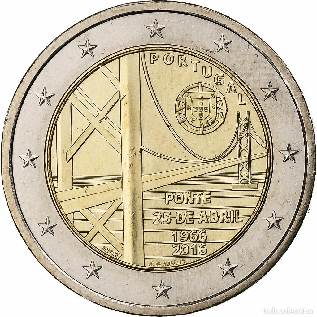 Monedas antiguas de Europa: [#1221106] Portugal, 2 Euro, 25th of April bridge, 2016, Lisbon, Bimet&aacute;lico, SC