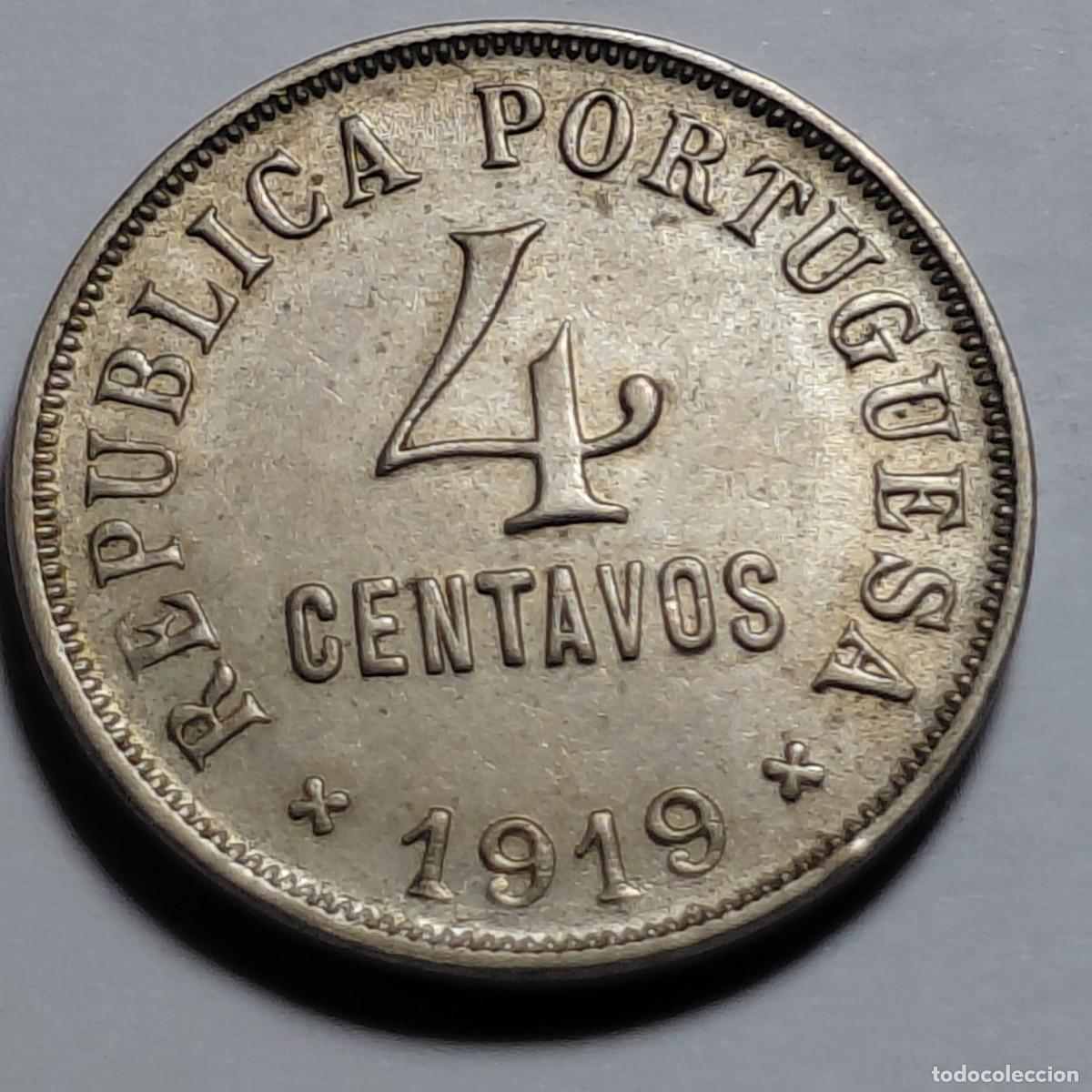 Monedas antiguas de Europa: PORTUGAL - 4 centavos 1919 KM566