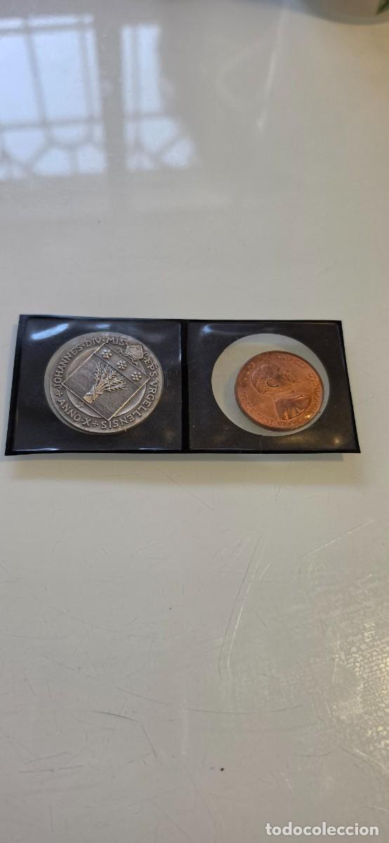 Monedas antiguas de Europa: Pareja monedas Andorra plata y bronce 1981_86