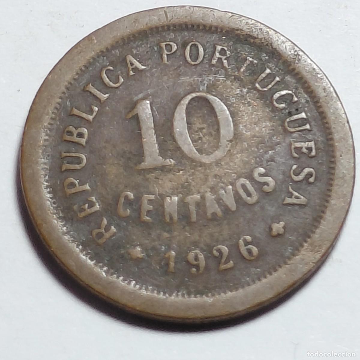 Monedas antiguas de Europa: PORTUGAL - 10 centavos 1926 KM573