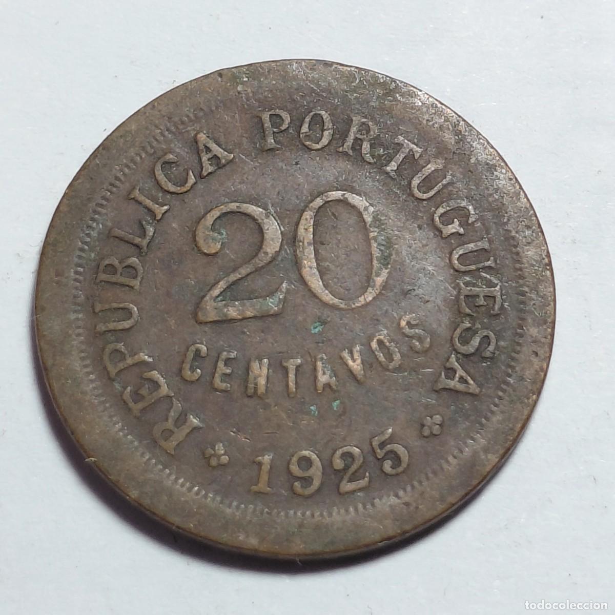 Monedas antiguas de Europa: PORTUGAL - 20 centavos 1925 KM574