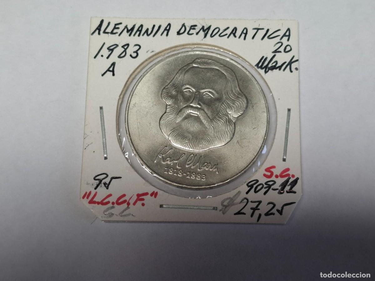 Monedas antiguas de Europa: 20 MARCOS de 1983 A KM 95 ALEMANIA DEMOCRATICA en SIN CIRCULAR