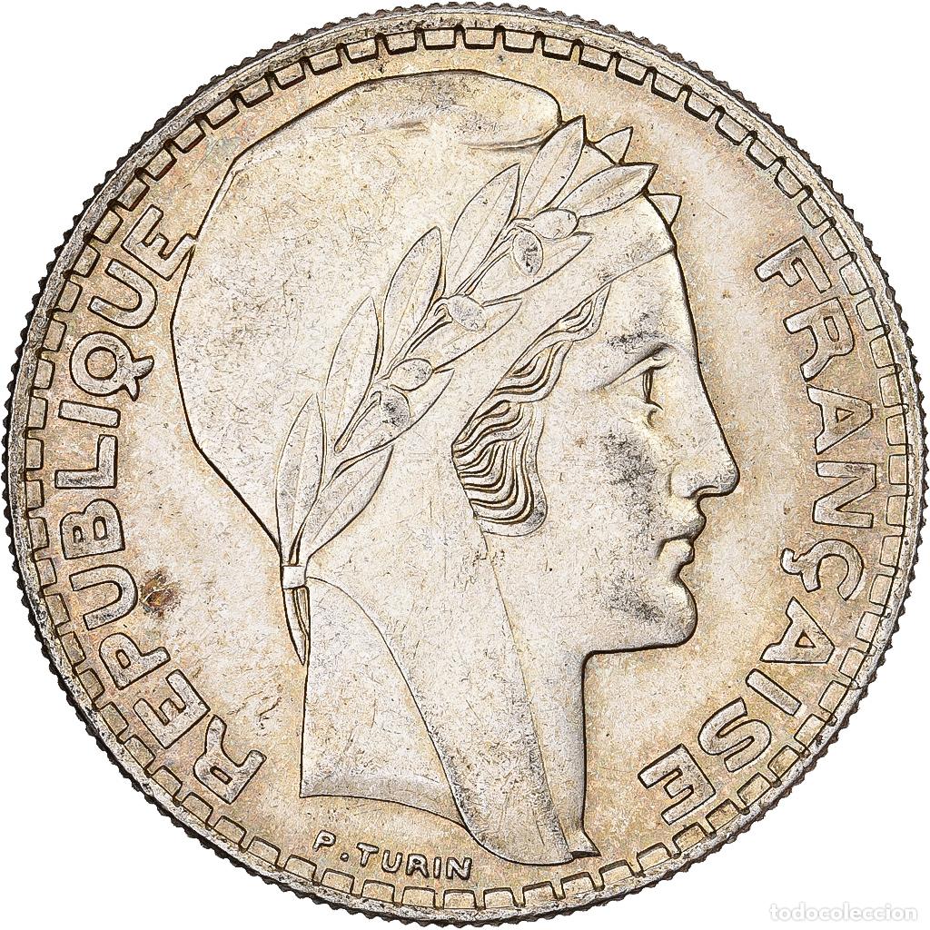 Monedas antiguas de Europa: [#639005] Francia, 20 Francs, Turin, 1934, Paris, Plata, EBC, Gadoury:852, KM:879