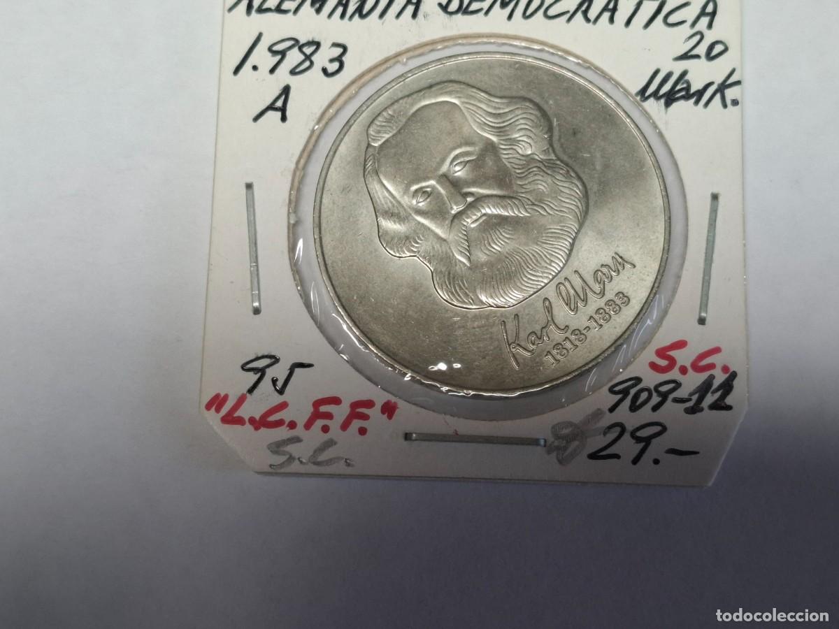 Monedas antiguas de Europa: 20 MARCOS de 1983 A KM 95 ALEMANIA DEMOCRATICA en SIN CIRCULAR