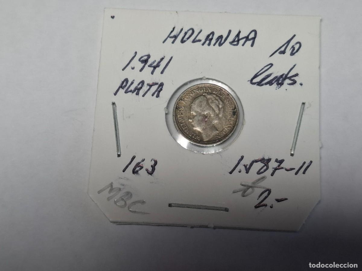 Monedas antiguas de Europa: 10 CENTS. de PLATA de 19&iexcl;41 KM 163 HOLANDA en MBC
