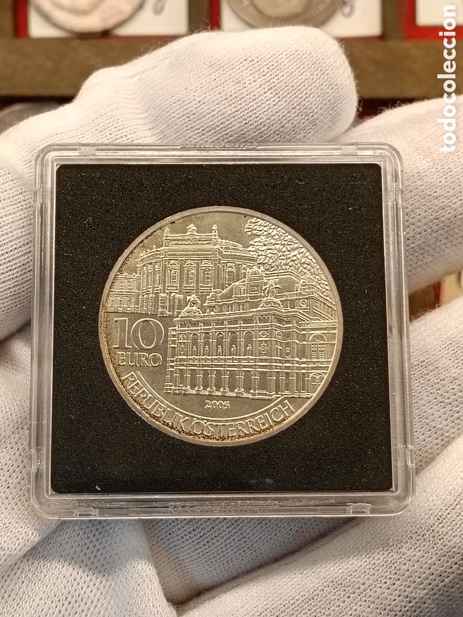 Monedas antiguas de Europa: AUSTRIA . MONEDA DE PLATA 10 EUROS . A&Ntilde;O 2005. TEATRO NACIONAL