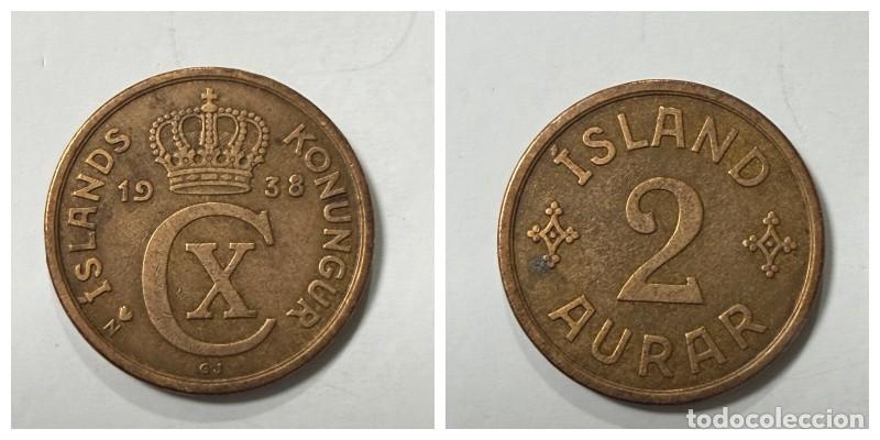 Monedas antiguas de Europa: MONEDA. ISLANDIA. 2 AURAR. 1938. ESCASA. VER FOTOS