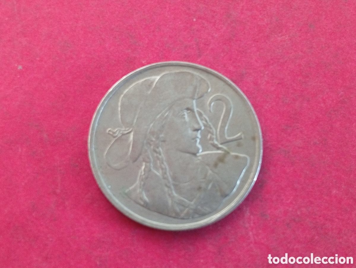 Monedas antiguas de Europa: 2 coronas de Checoslovaquia 1947