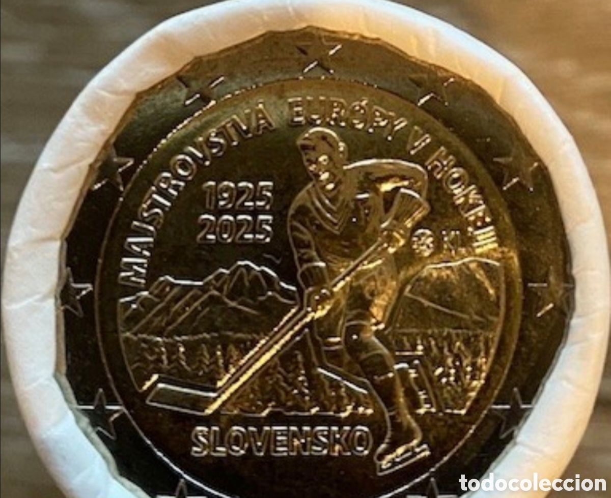 Monedas antiguas de Europa: Moneda conmemorativa 2 euros - 2025 - SC - Eslovaquia - Campeonato hockey hielo