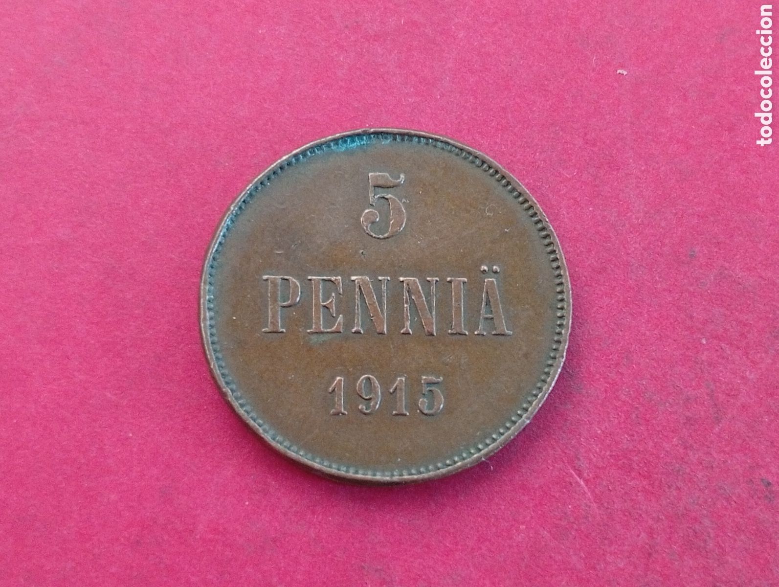 Monedas antiguas de Europa: 5 pennia de Finlandia 1915