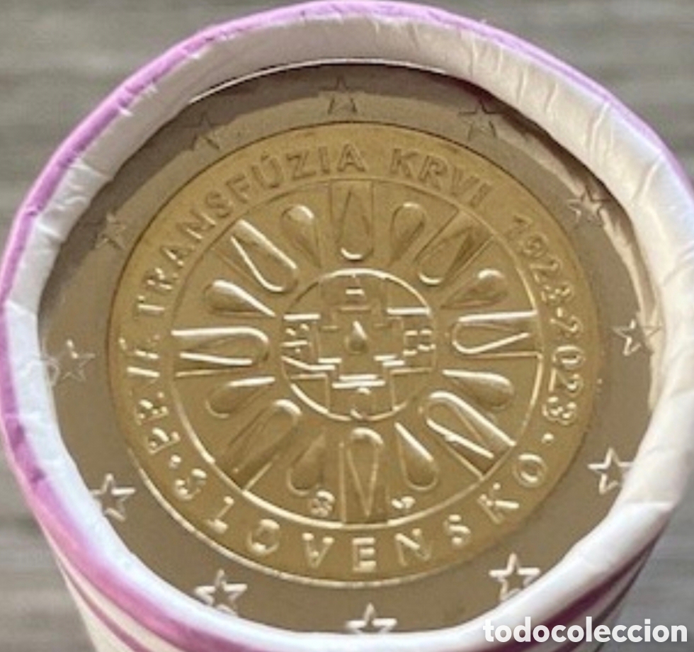 Monedas antiguas de Europa: Moneda conmemorativa 2 euros - 2023 - SC - Eslovaquia - Transfusi&oacute;n sangre