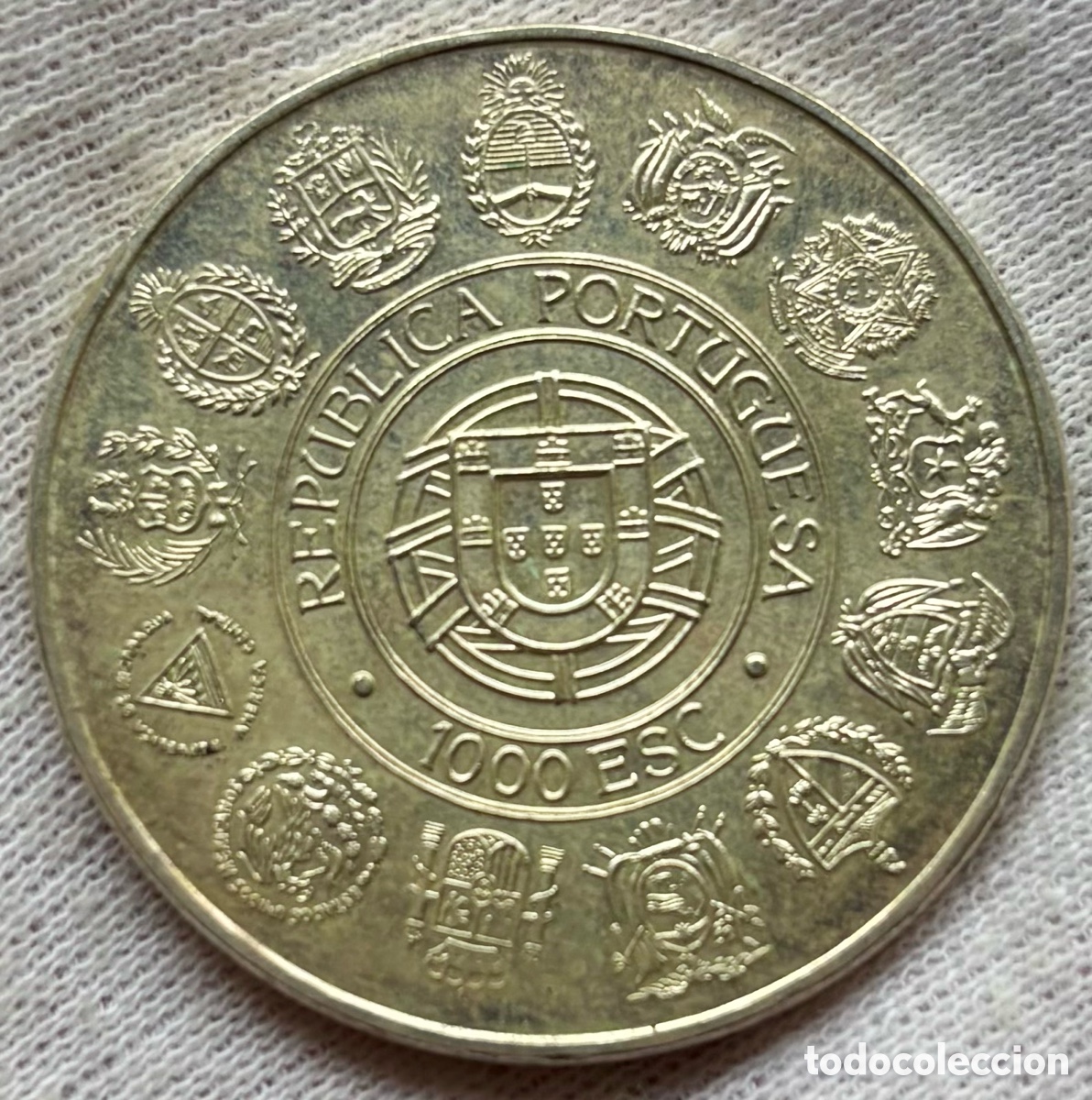 Monedas antiguas de Europa: Moneda PLATA PORTUGAL 1000 Escudos 1992. Encuentro Dos Mundos