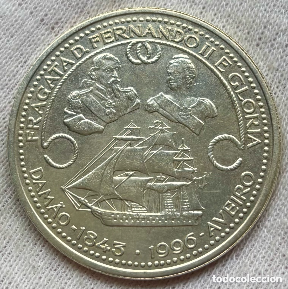 Monedas antiguas de Europa: Moneda PLATA PORTUGAL 1000 Escudos 1996. Fragata Fernando II