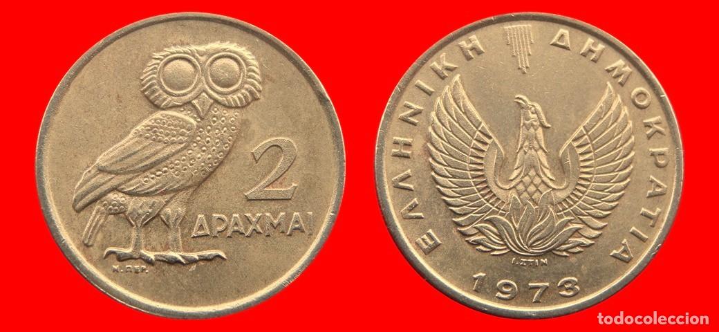 Monedas antiguas de Europa: 2 DRACMAS 1973 NUEVO MODELO GRECIA-155916