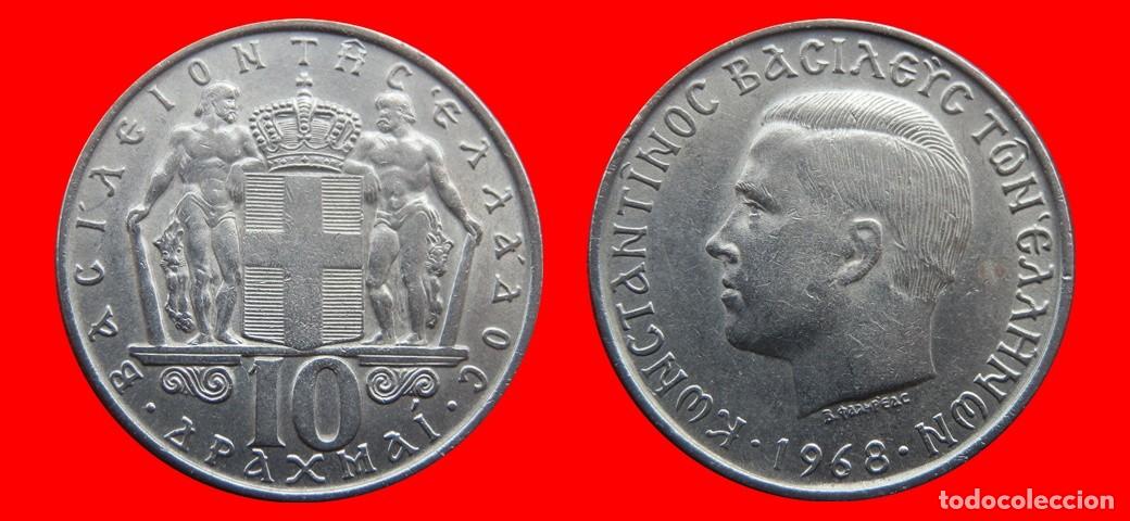Monedas antiguas de Europa: 10 DRACMAS 1968 GRECIA-155923