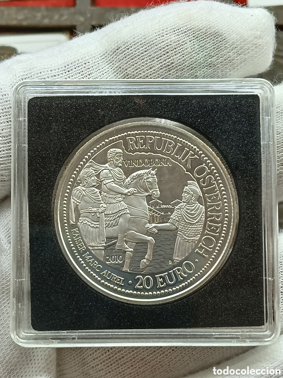 Monedas antiguas de Europa: AUSTRIA . MONEDA DE PLATA 20 EUROS . A&Ntilde;O 2010. ROMA EN EL DANUBIO