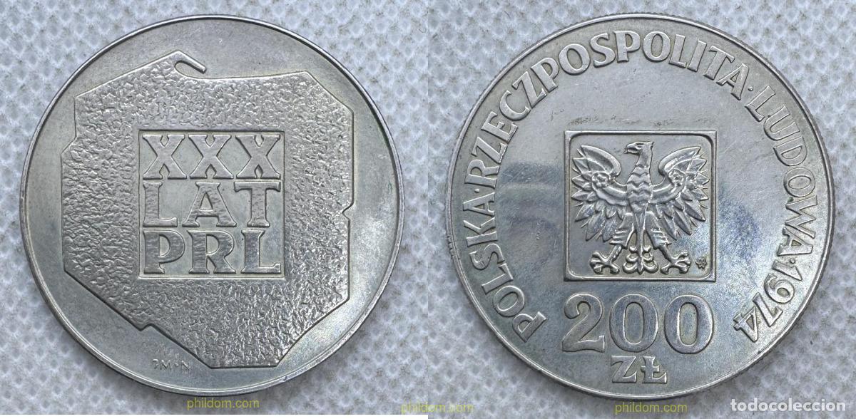 Monedas antiguas de Europa: 5625 POLONIA 1974 POLONIA 200 ZŁOTYCH 1974 30&ordm; ANIVERSARIO