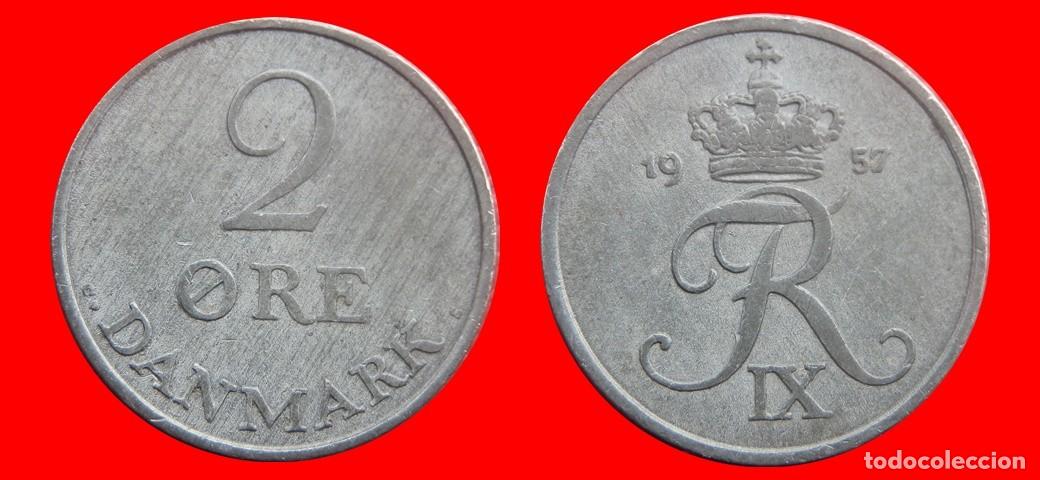 Monedas antiguas de Europa: 2 ORE 1957 DINAMARCA-155934