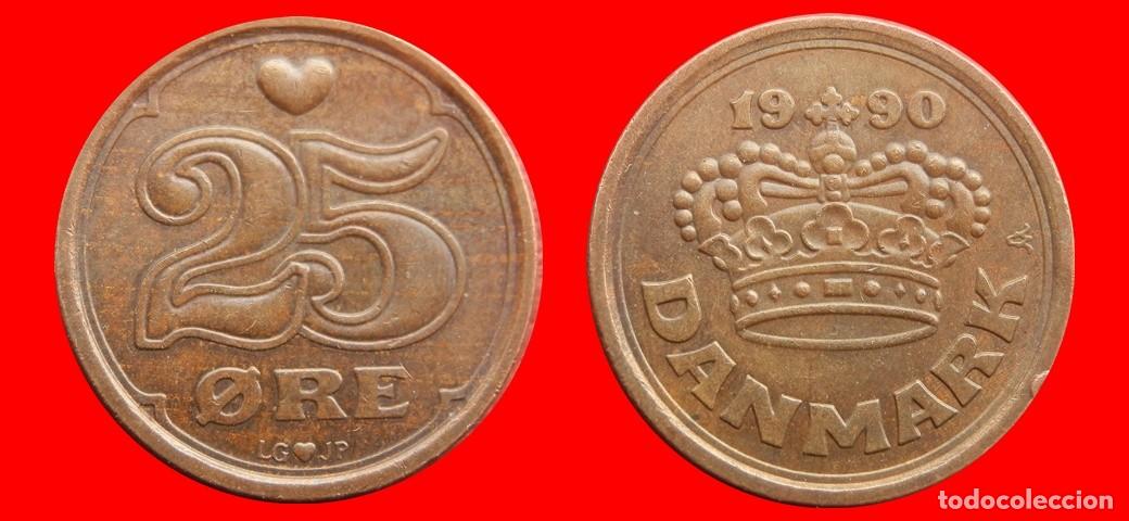 Monedas antiguas de Europa: 25 ORE 1990 DINAMARCA-155938
