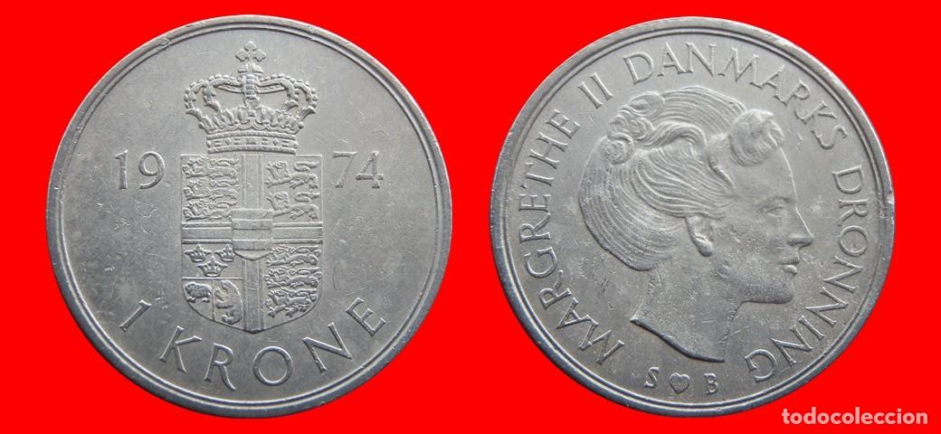 Monedas antiguas de Europa: 1 CORONA 1974 DINAMARCA-155949