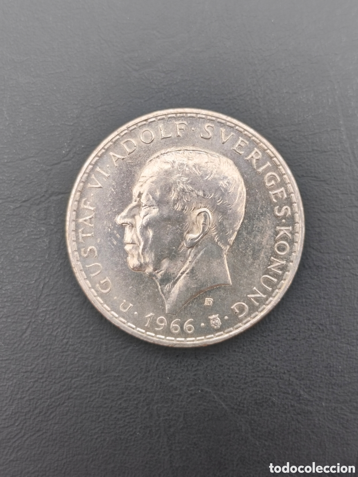Monedas antiguas de Europa: 5 coronas Suecia 1966 plata 0.400