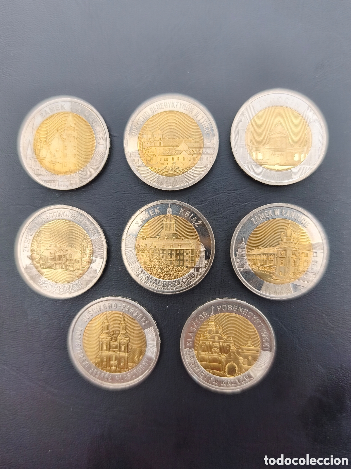 Monedas antiguas de Europa: Lote 8 monedas conmemorativas 5 zloty Polonia